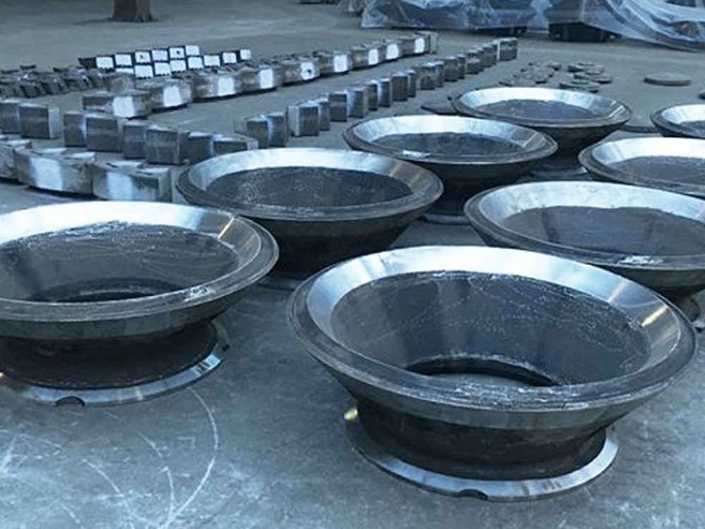 厂家直供Mn18cr2圆锥破碎机轧臼壁 耐磨部件 定制尺寸大小